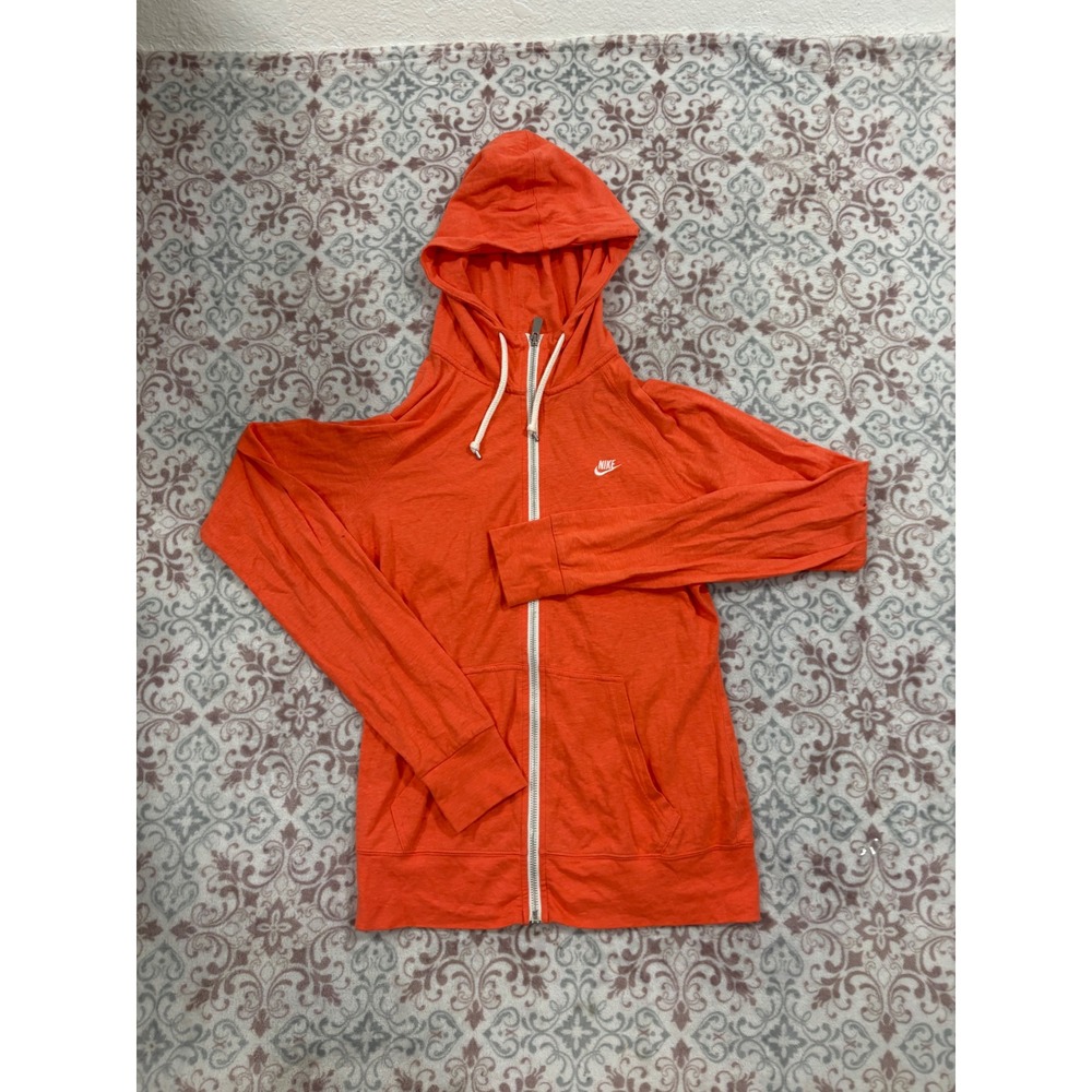 Nike Sportswear Gym Vintage Full Zip Hoodie Orange Heathered M